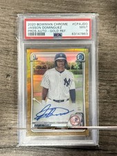 Jasson Dominguez Bowman Chrome 2020 Gold /50 Auto