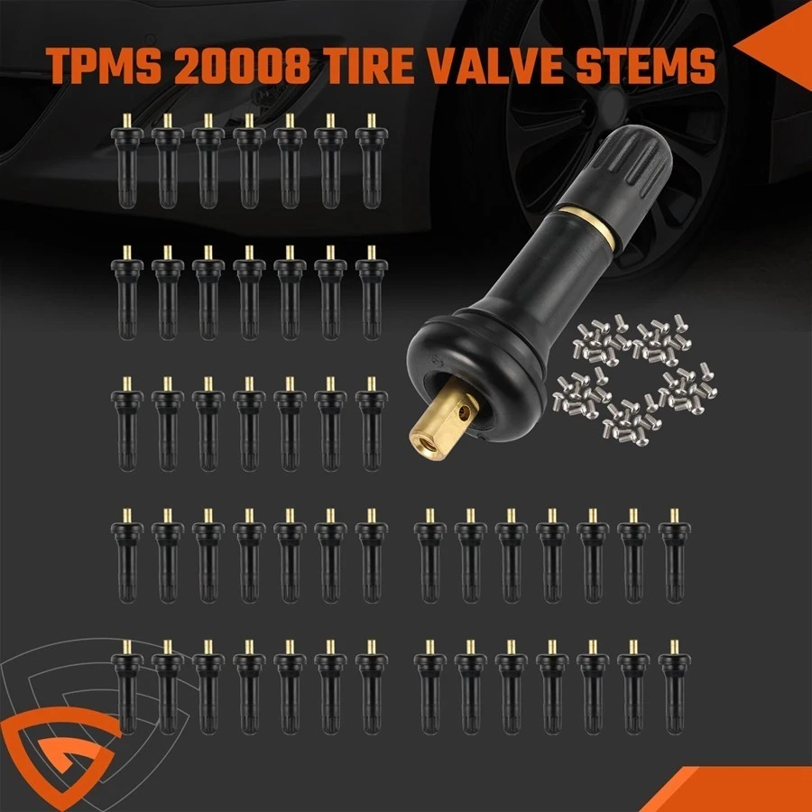 Kit de serviço de haste de válvula sensor de pressão de pneu 100 peças TPMS para 17-20008 20008 20018 - Imagem 4 de 4