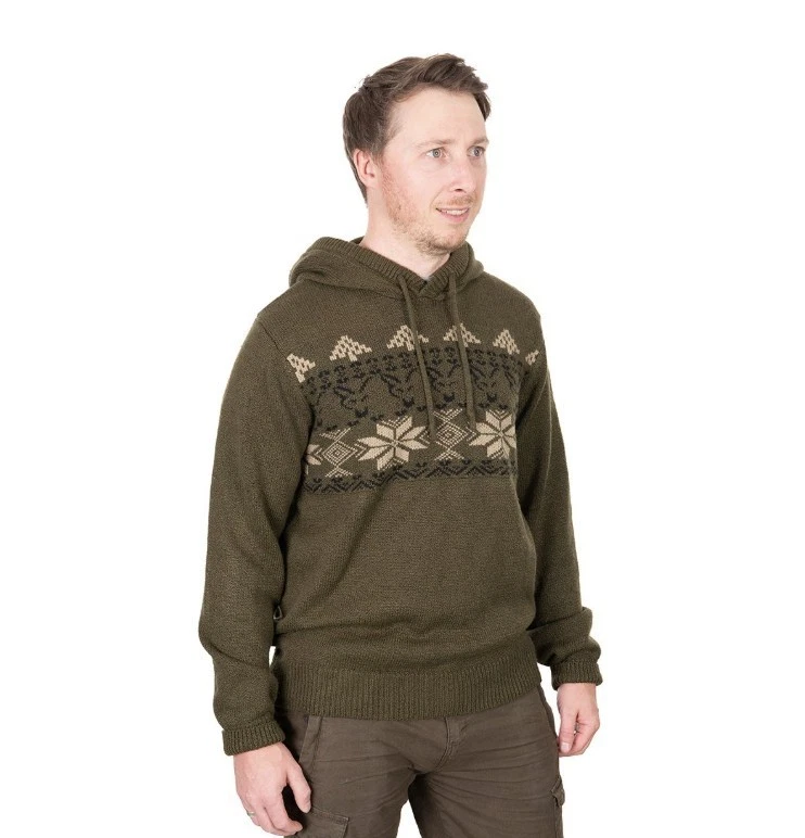 Sudadera con Capucha Fox Navidad - Todas las Tallas - Ropa de Pesca, Exterior y Camping - Entrega Gratuita