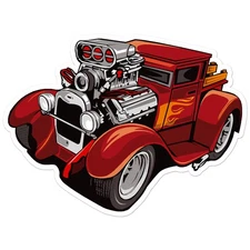 Hotrod Car Pickup - Vinyl Decal Sticker - Car Window Laptop - ebn8033