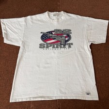 Vintage Oarsman 913 B2 Spirit Whiteman AFB T-Shirt Mens Large White Made in USA