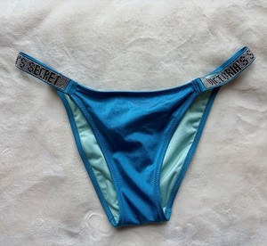 Victoria's Secret SWIM RHINESTONE SHINE BRAZILIAN BIKINI BOTTOM Medium Turquoise