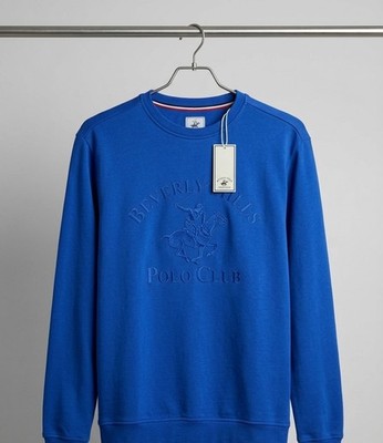 Herren Sweatshirt Gr. M Baumwolle 100% Frühling Sommer Blau Casual