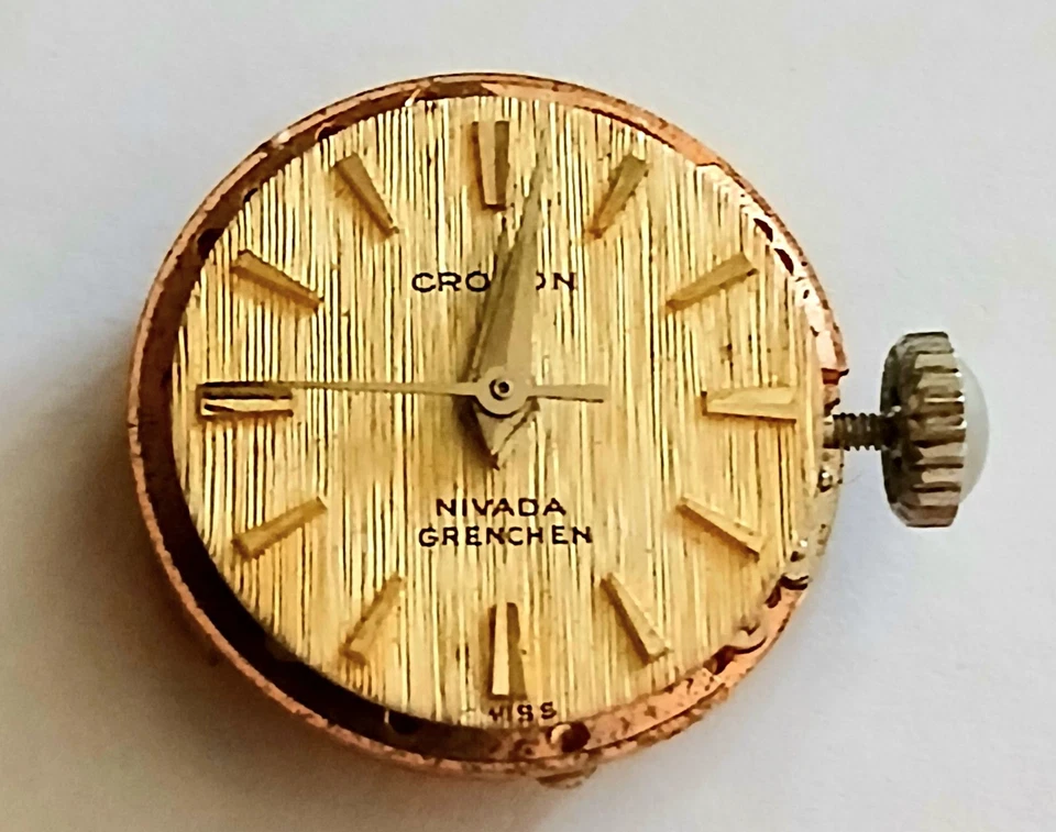 #064, Croton Nevada Grenchen 17 Jw. Automatic Good Balance Not Running Movement - Image 2 of 4