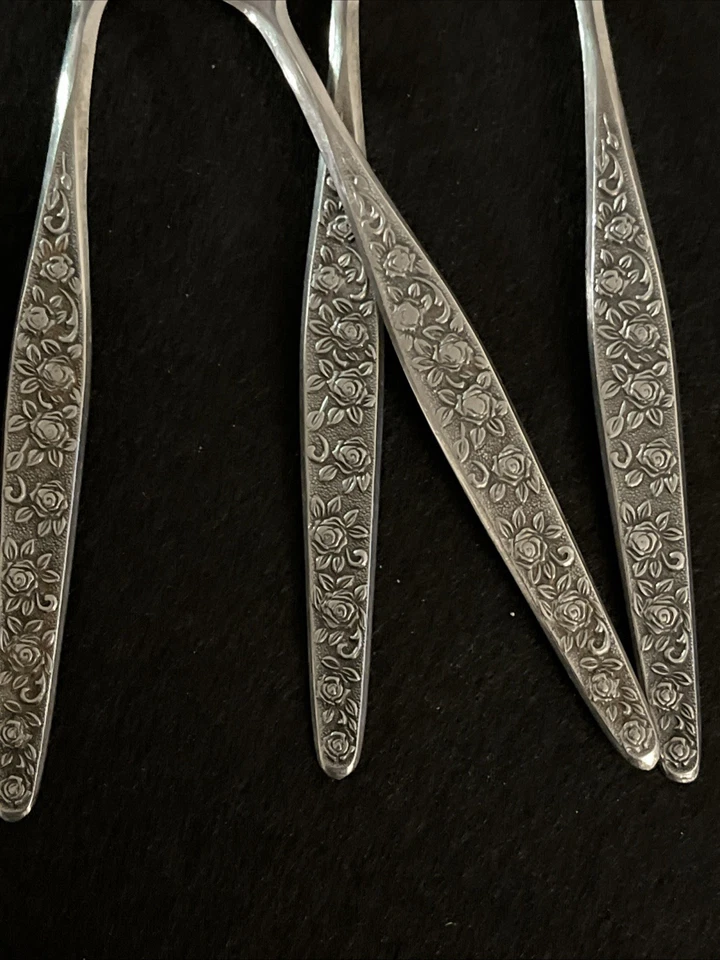 Juego de cuatro tenedores de ensalada/desierto Mid-Century SEARS & WARNER True Stainless Sew2 Foto 4 de 4