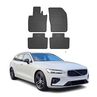 Omac Gummi FußMatten FüR Volvo V60 2019-2026 Automatten Gummi Schwarz 4Tlg