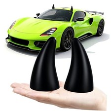 Car Auto Truck Elasticity 3D Devil Horns Sticker Bumper Decor Anti Black
