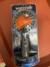 NEW Waterpik Power Spray 6-Spray Handheld Shower Head in Chrome with 8 ft Hose