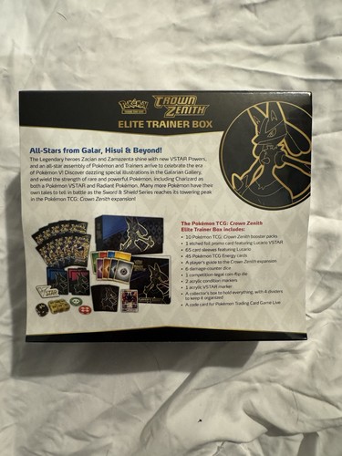 Pokemon TCG Sword & Shield Crown Zenith ETB Elite Trainer Box Factory Sealed - Bild 3 von 5