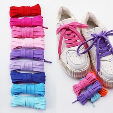 2Pair/3Pair New Flat 8mm Classic Shoelaces for Sneakers Colored Shoe Laces Sport