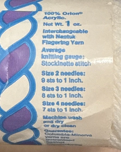 Columbia-Minerva Nantuk Hilo Bebé Orion Acrílico Blanco 1 Madeja Foto 2 de 3