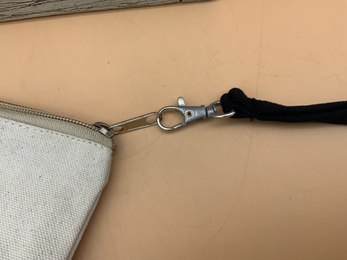 Personalized Canvas Wristlet Purse, 6 x 9 Inches, NEW - Picture 3 of 7