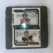 2023 Panini Contenders STETSON BENNETT/JAKE HAENER Teal Round 4 #’d 030/149