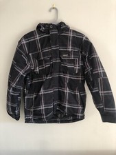 RipZone Youth Jacket Ski Snowboard Snow skirt Black Plaid