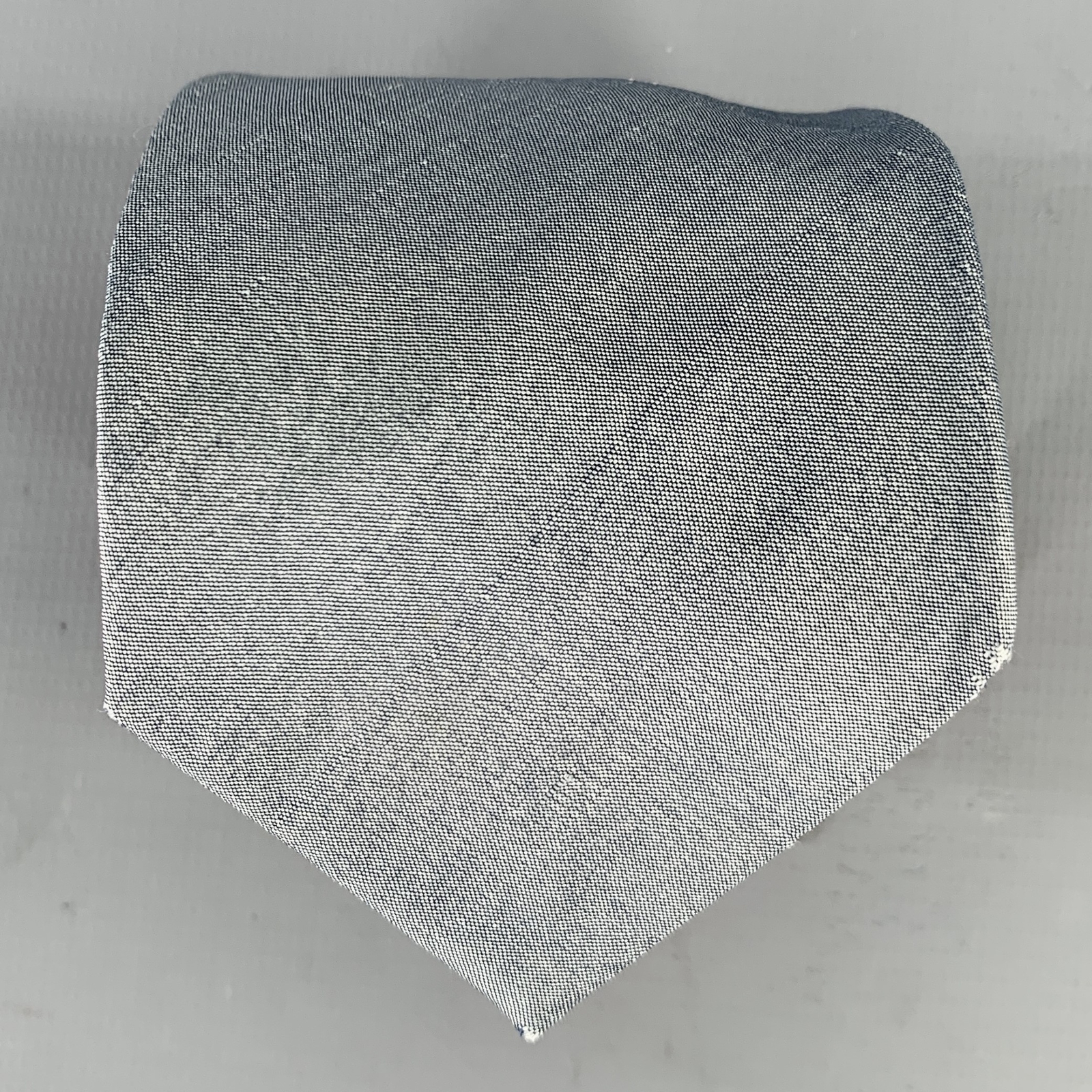 Corbata De Seda Texturizada Gris Plateada Daniele Alessandrini