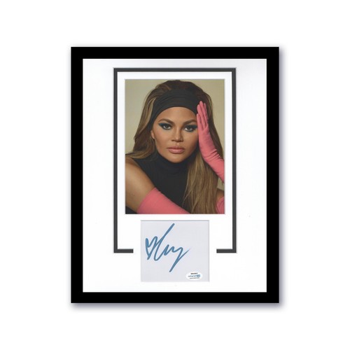 Chrissy Teigen AUTOGRAPH Signed Supermodel Framed Photo 11x14 Display B ACOA