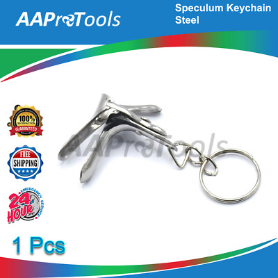 AAProTools Speculum Keychain Stainless Steel - Gift For Doctor & Midwife