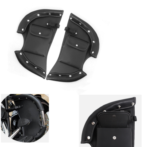 Black Warmer Wind Deflector Lower Chap Leg For Indian Chief Chieftain Roadmaster - Picture 4 of 12