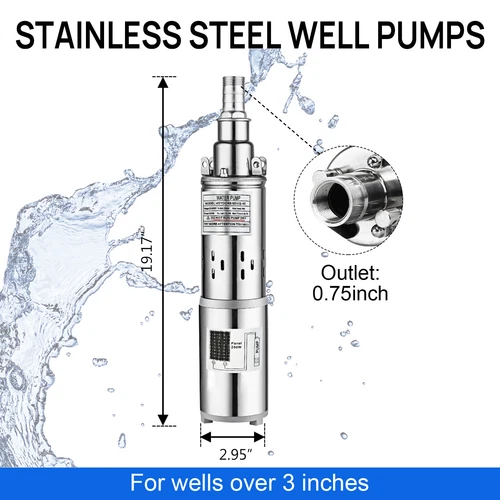 250W submersible pump, efficient water pumping for 3-inch deep well irrigation - Picture 6 of 14