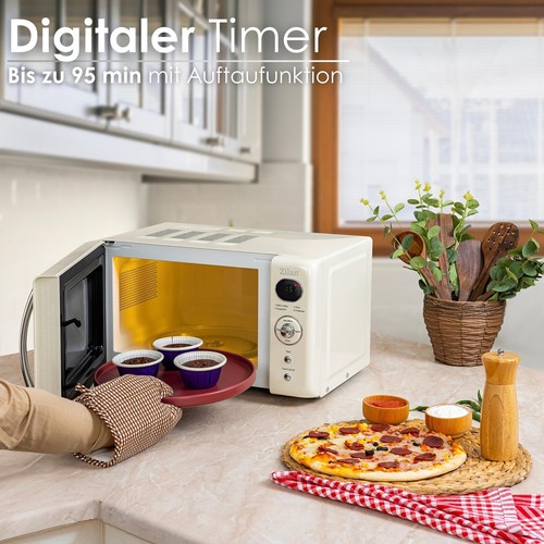 Microonde Retrò 20L 6 Livelli Micro Wave Mini Forno Microonde Piccolo 700W - Foto 5 di 7