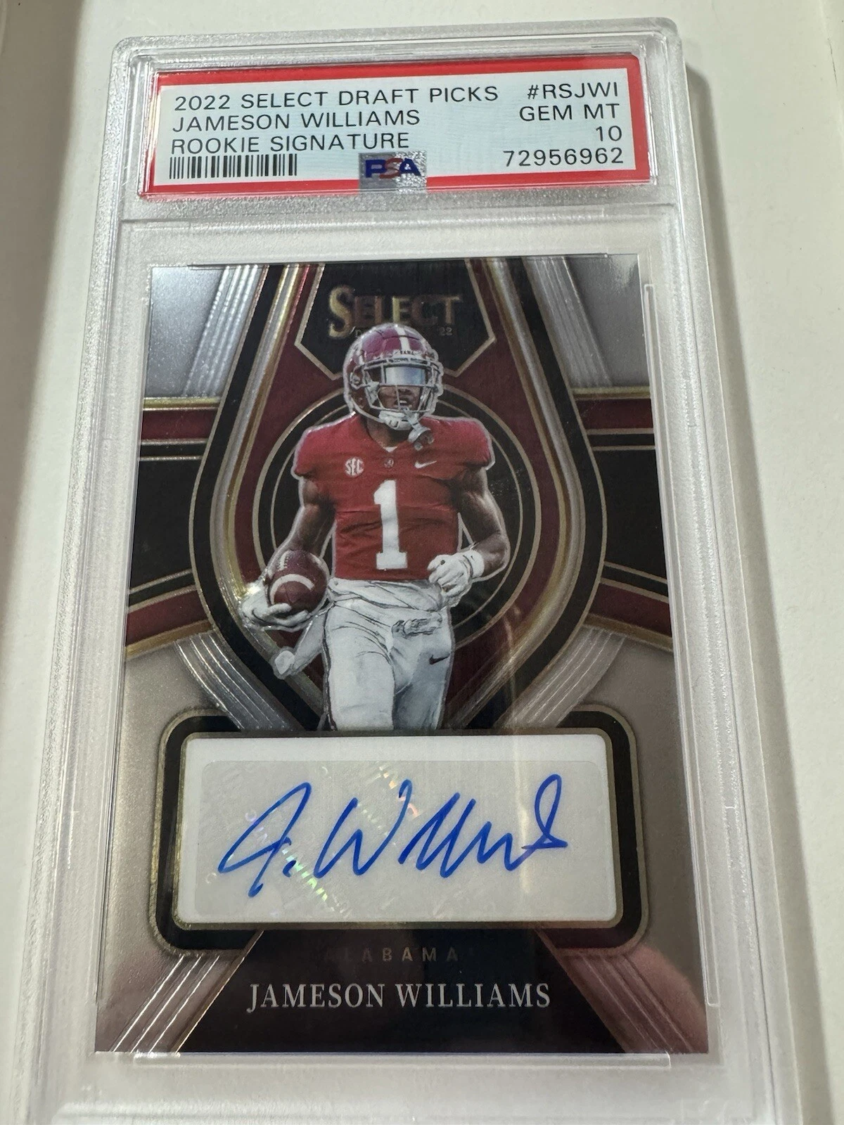 Jameson Williams Panini Select Draft Picks Rookie Signatures #RSJWI Base