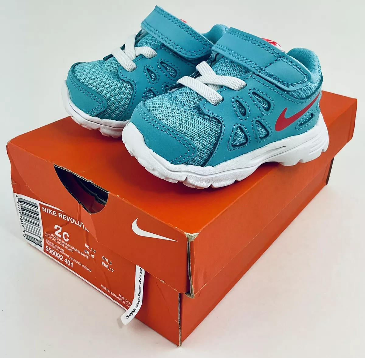 Nike 2 TDV Size 2c 555092 Polarized Blue New In Box eBay