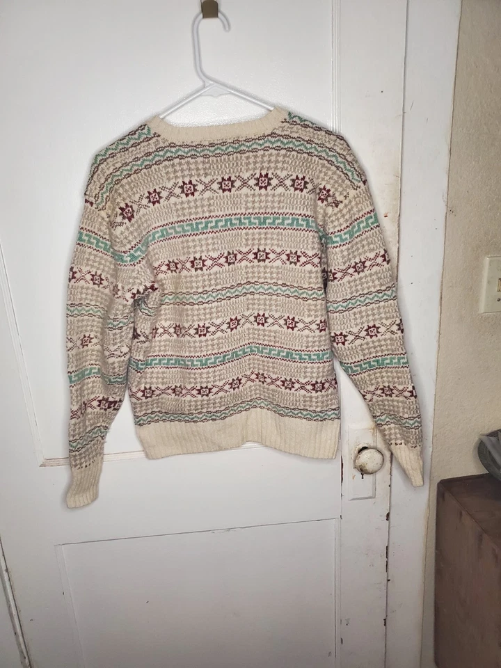 Vtg 90s Polo Ralph Lauren Fair Isle Sweater Long Sleeve Sz L silk/wool/cotton - Image 2 of 4