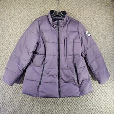 Arctic Expedition Parka Coat Womens Large Quilted Down Filled Full Zip Canada