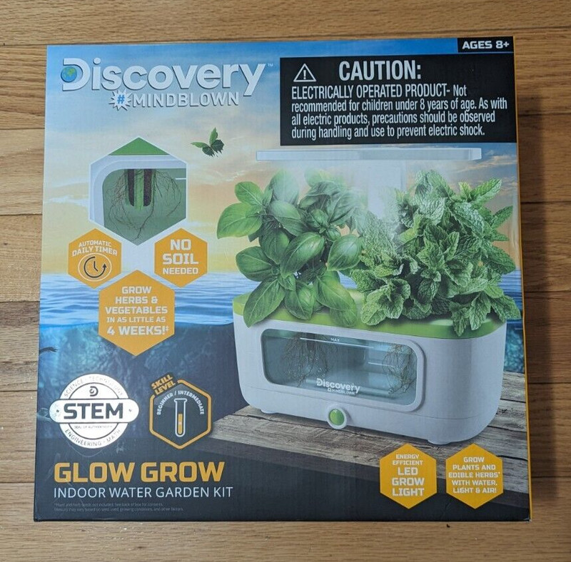 Discovery Mindblown Glow Grow Indoor Water Garden Kit STEM Kids Toy Ages 8+