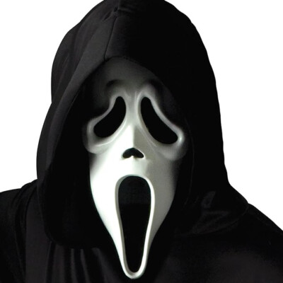 Ghost Face Scream mask white black hood for halloween men women