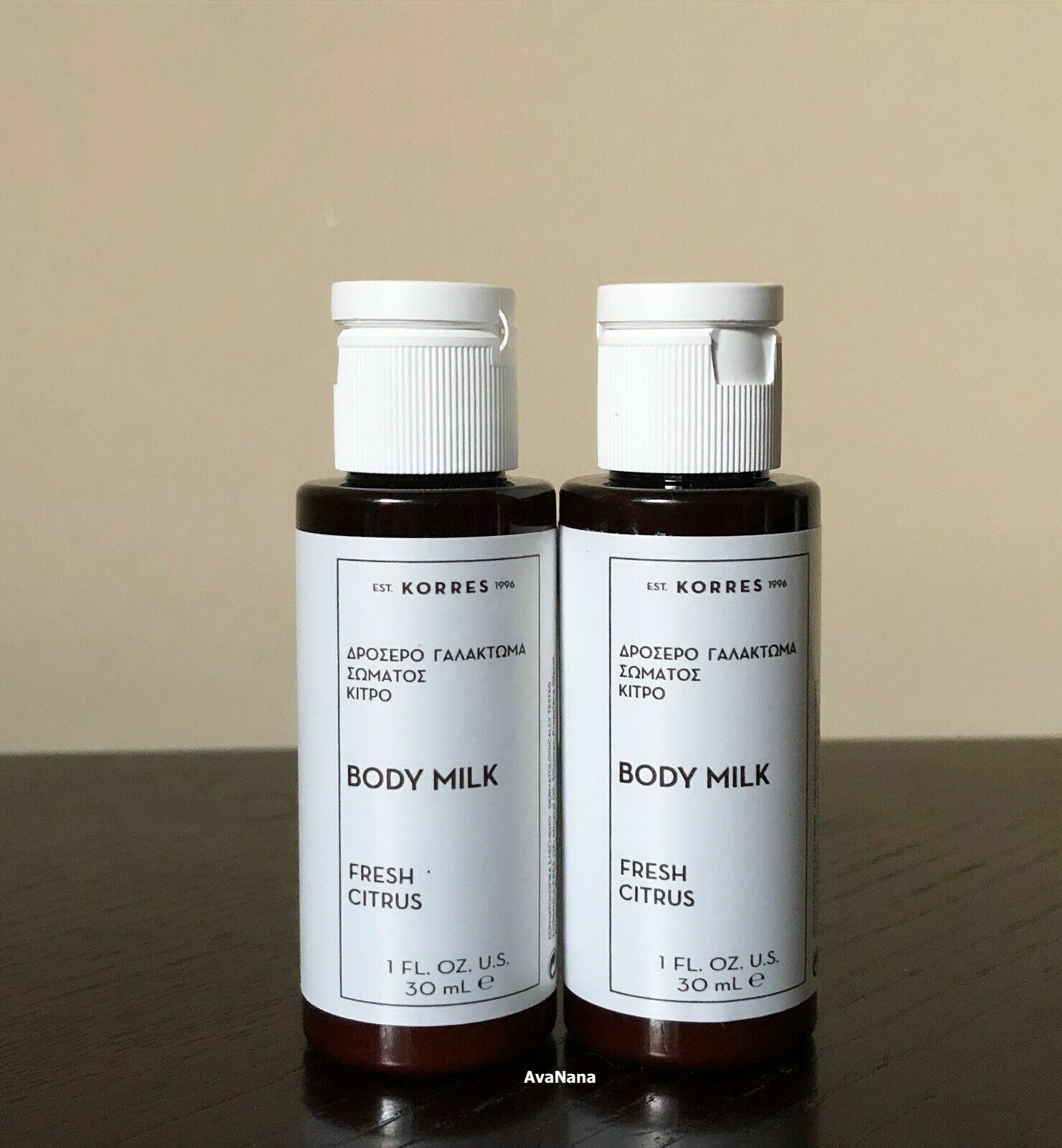 KORRES 2 Fresh Citrus Mint Body Milk Lotion Sweet Almond Oil Shea