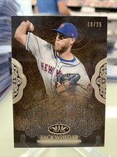 2019 Topps Tier One Prime Performers Zack Wheeler Bronze Ink /25 #PPA-ZW Auto