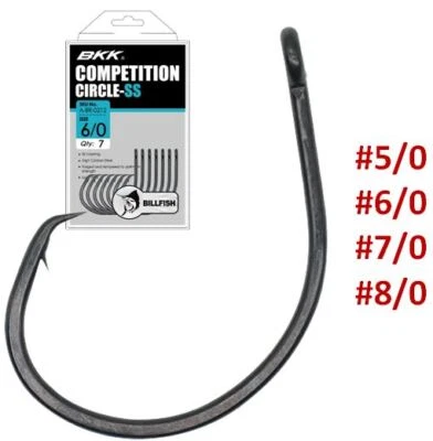 BKK COMPETITION CIRCLE-SS Angelhaken Meeresangeln Waller 5/0-8/0 Zirkel Hook