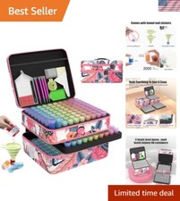 Diamond Painting Storage Boxes, 240 Slots Bead Storage with 5D Diamond Art Ac...