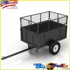 Yard Garden Trailer Pull Behind Trailer 750lbs ATV Trailer Dump Cart Tow Behind