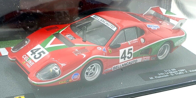 Altaya 1/43 Ferrari 512 BB #45 Le Mans 1981 Red Racing Model