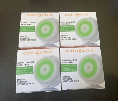 4 PK Clarisoinc Cleansing system Replacement ACNE Brush Heads Free Shipping