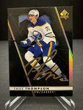2022-23 Upper Deck SP Authentic Tage Thompson Black With Gold Auto