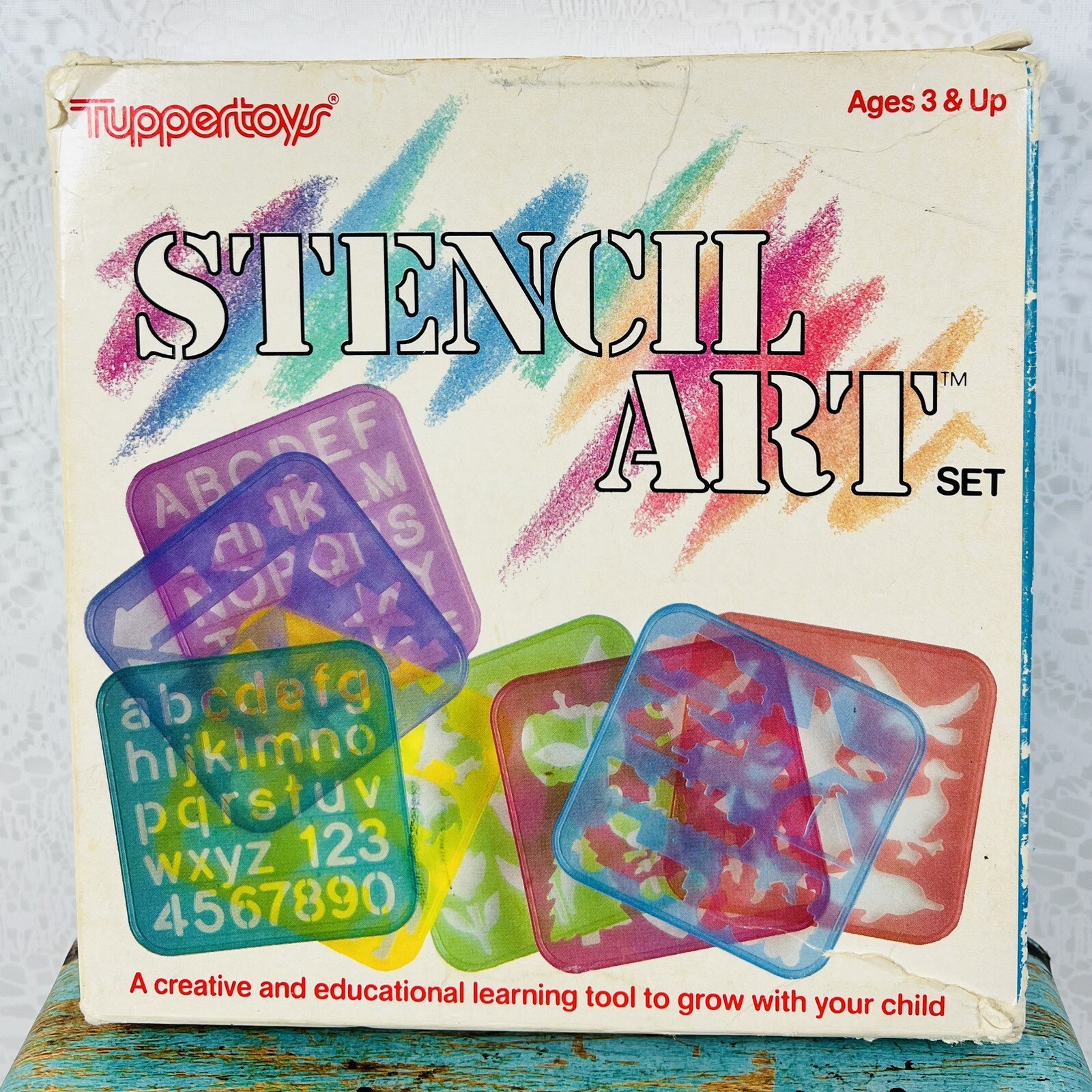 Tupperware Tuppertoys Stencil Art Set Of 8 Plastic Stencils eBay