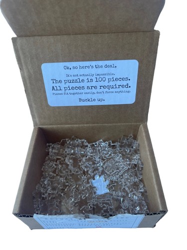 Impossible Puzzle No. 100A Keyway Clear 100 Pieces Complete Counted in Box - Picture 2 of 5