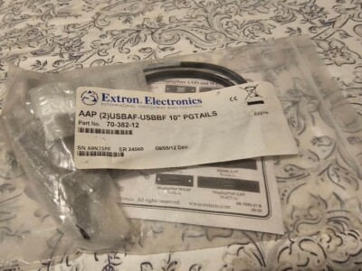 Extron 70-382-12 Two USB A Female to Two USB B Female on Pigtails
