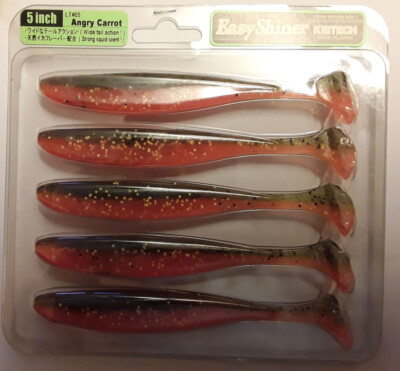 Keitech Easy Shiner 5'' Soft Plastic Lures LT#05 Angry Carrot Colour