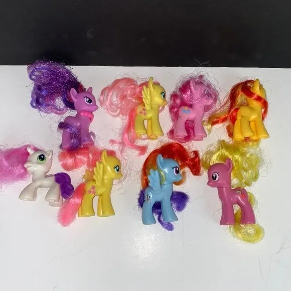 LOT of 8 Eight My Little Pony Toys Ponies Pre-loved