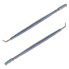 2-Piece Eyelash Lift Perm Tool Set - Stainless Steel Lash Separator and Tint ...