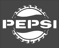 7.5x10 Clear Plastic Stencil - Pepsi Bottle C...