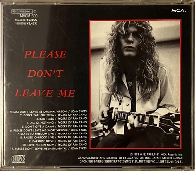 John Sykes Please Don't Leave Me 紙ジャケット SYKES,JOHN - Please