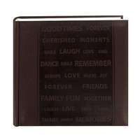 Pioneer Photo 200-pocket Embossed Words Design Brown Leatherette Cover Photo ... on sale Pioneer Photo 200-pocket Embossed Words Design Brown Leatherette Cover Photo ... on sale