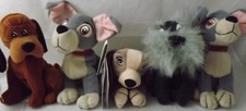 5 NEW Disney Beanies From Lady  The Tramp - Lady, Tramp 2 , Trusty, Jock