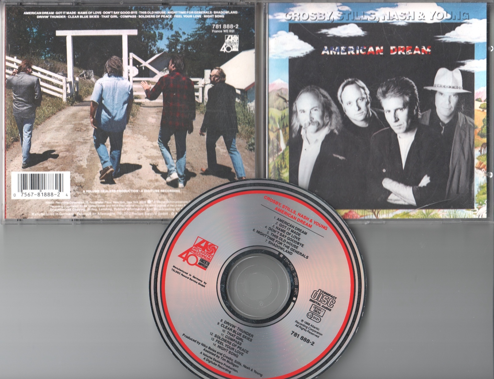 Crosby,Stills , Nash & Young  CD AMERICAN DREAM  © 1988
