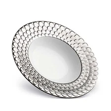 L'Objet  Aegean Soup Plate Platinum AG6300 8.5"